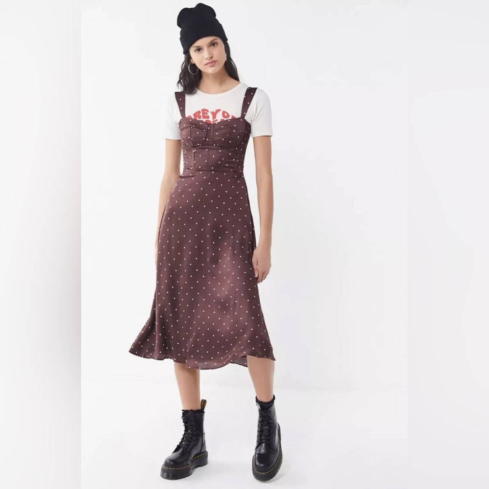 Capulet Hanni Satin Bustier Midi Dress NWT